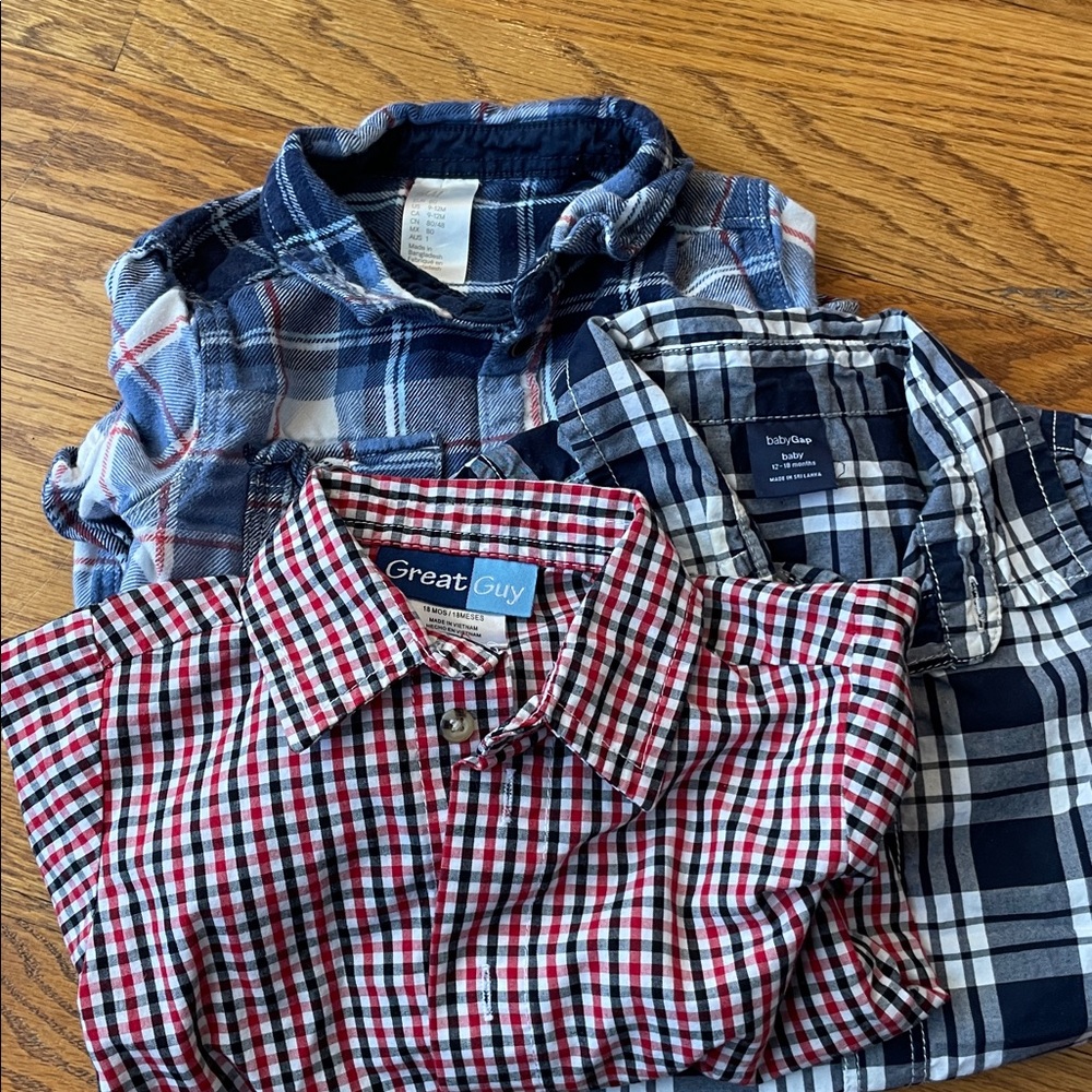 12mo Long Sleeve Button Down Bundle
